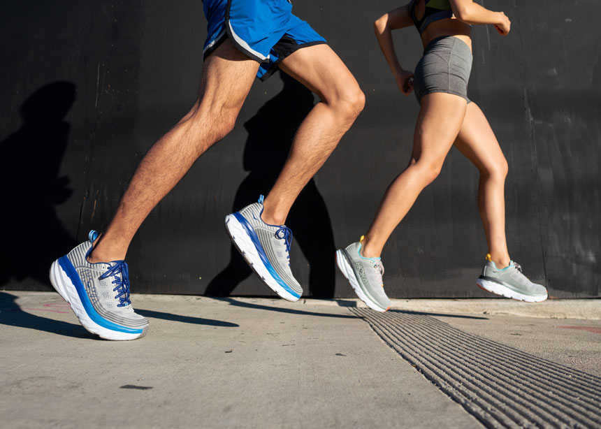 A picture of two people running in the Bondi 6
