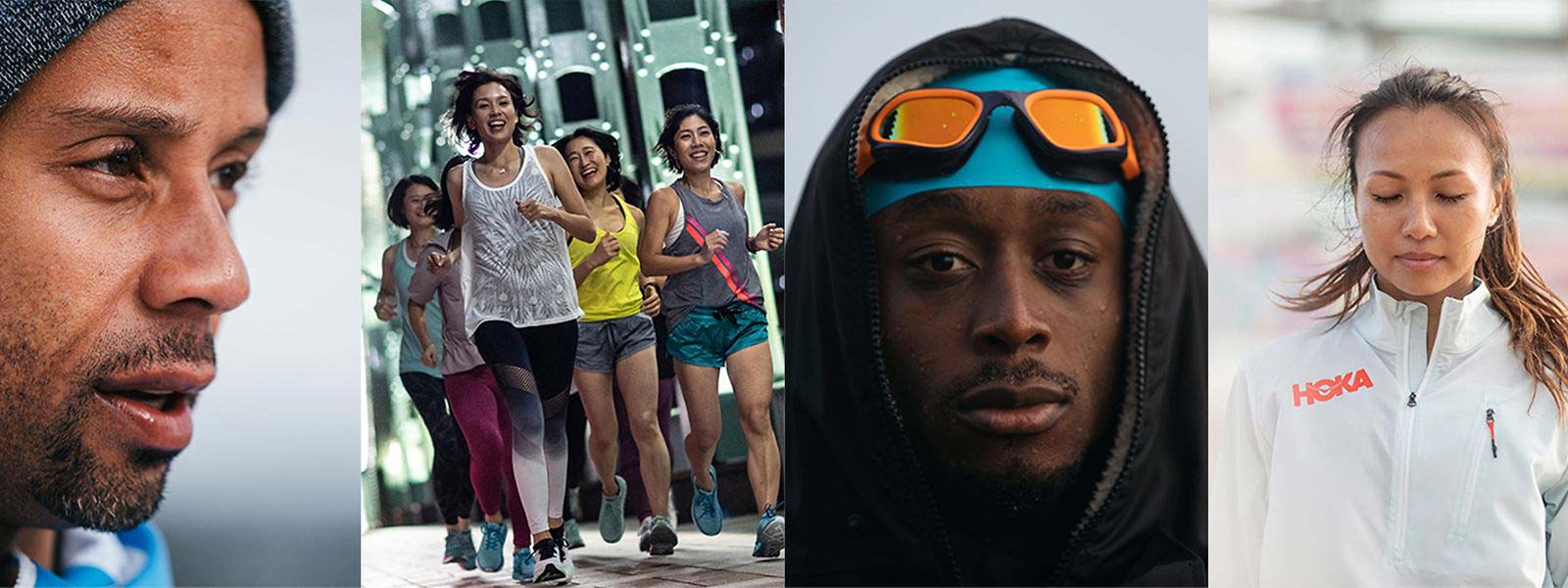 Four pictures of HOKA Atheletes