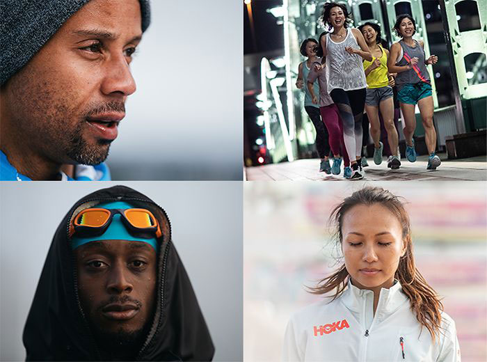 Four pictures of HOKA Atheletes
